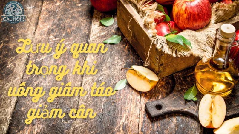 Lưu ý quan trọng khi uống giấm táo giảm cân