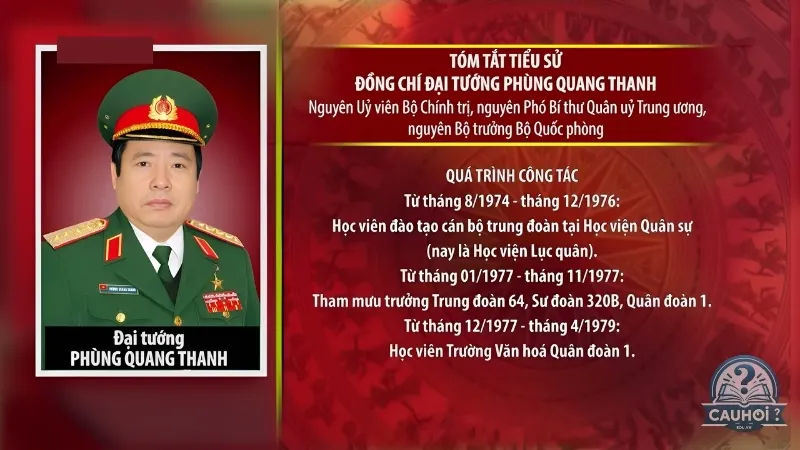 Tiểu sử Phùng Quang Thanh - Huyền thoại quân sự Việt Nam 1