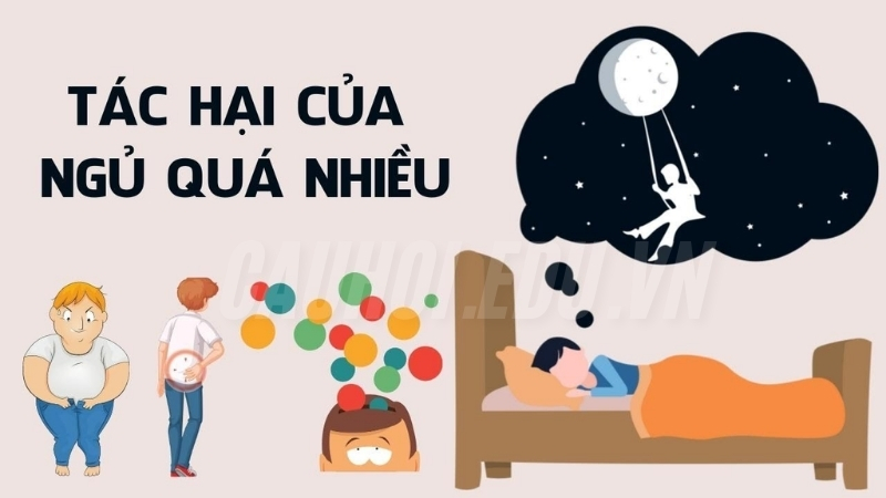 Tác hại của việc ngủ nhiều