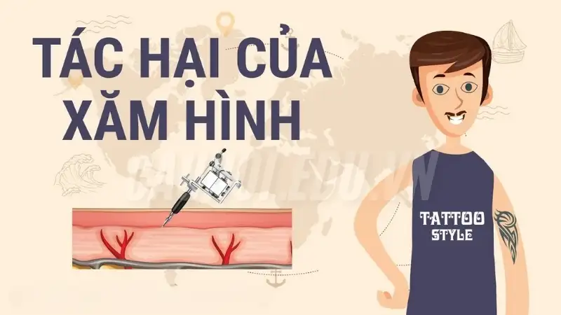 Tác hại của xăm hình với cơ thể 2